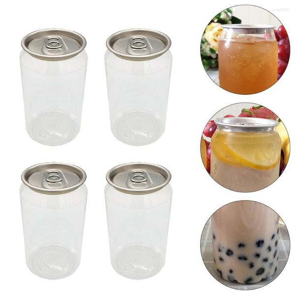 Conjuntos de Louça 10 Pcs Recipiente Transparente para Leite Garrafa de Café Garrafas de Suco Seguro Garrafas de Suco PET Vazias O Armazenamento de Sobremesas