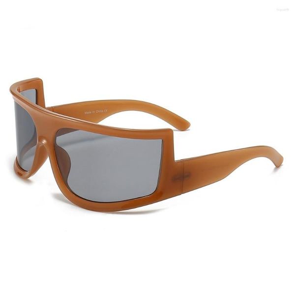 Sonnenbrille Big Frame Vintage Y2K Übergroße Sport Damen Für Herren Designer Shades Punk Sonnenbrille Trend Cycle Goggles