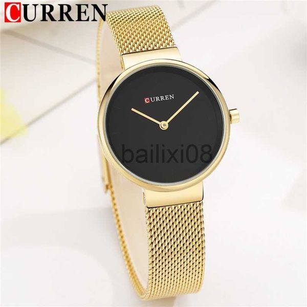 Altri orologi CURREN Fashion Women Watch Top Brand Luxury Lady Girl Orologio da polso Oro acciaio inossidabile Brelet Classico orologio da donna casual 9016 J230728