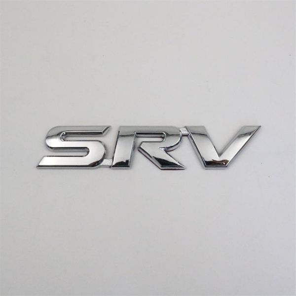 Para Toyota SRV Emblema 3D Letra Cromado Prata Distintivo de Carro Logo Adesivo 273f