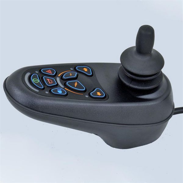 Controlador joystick PG VR2 de 8 teclas com sistema de iluminação Joystick controlador para cadeira de rodas motorizada S Drive D50870 294e