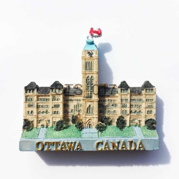 Kühlschrankmagnete Ottawa City Hall Wahrzeichen Gebäude Tourismus Memorial Dekoration Handwerk Geschenk Magnet Kühlschrank Aufkleber x0731