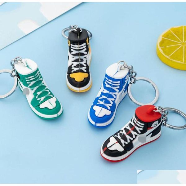 Schlüsselanhänger Lanyards 3D-Basketballschuhe für Mann Frau Paare Weiches Gummi Auto Schlüsselanhänger Kette Tasche Rucksack Kleiner Anhänger Geschenk Accessor Oten0