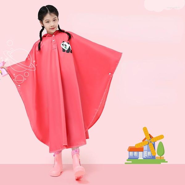 Mantel Kinder wasserdichte wiederverwendbare Regenausrüstung Jacke Panda Poncho Cartoon Schule Student Anzug mit Kapuze