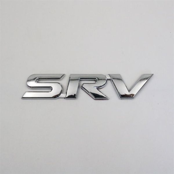 Para Toyota SRV Emblema 3D Carta Cromado Prata Distintivo de Carro Logo Adesivo 228z