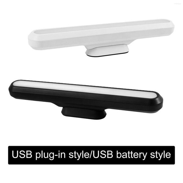 Candeeiros de mesa LED magnético regulável Barra de secretária USB Lâmpada adesiva remota sob estudo de armário