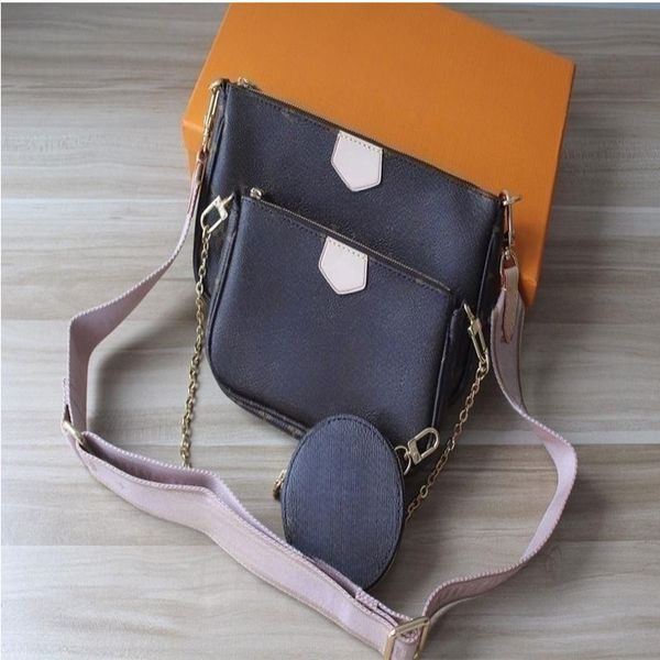 Bolsa transversal de três peças bolsa de ombro de designer Moda pequena bolsa pendurada para todos os jogos carteira de couro feminina bolsa para celular rede red boom recomendado