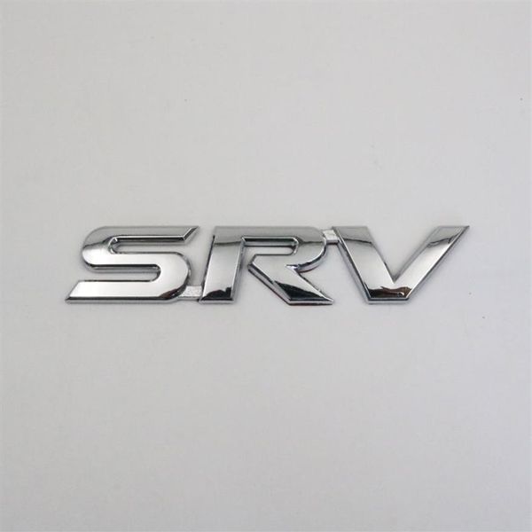 Para Toyota SRV Emblema 3D Carta Cromado Prata Distintivo de Carro Logo Adesivo 202Y