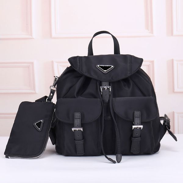 Moda sırt çantası tasarımcı çantası p büyük kapasiteli naylon sırt çantaları seyahat okulu su geçirmez çanta erkek ve kadınlar için uygun siyah sırt çantası banliyö sırt çantası