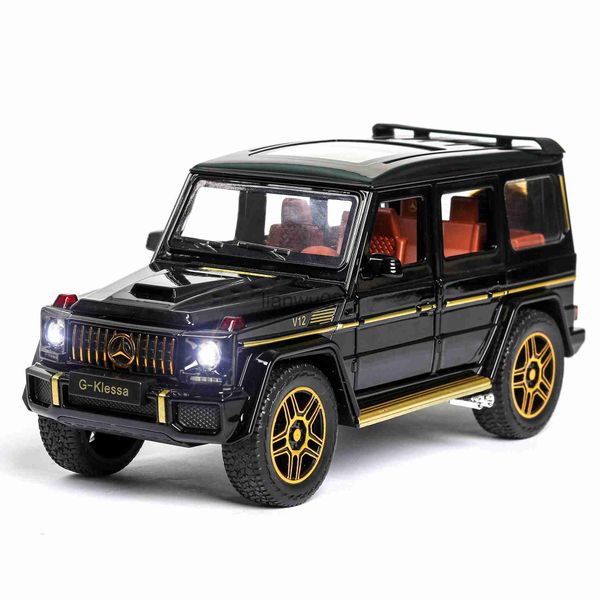 Diecast Model Cars 124 Toy Car Model Metal Wheels Simulation G65 Alloy Car Diecast Toy Vehicle Sound Light Pull Back Car Toys For Kids Gift x0731