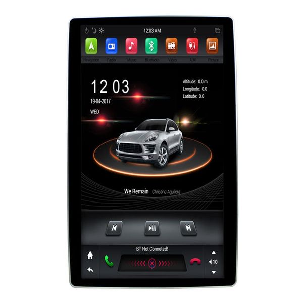 12 8 polegadas rotatable PX6 6 Core 4 32G Android 9 0 DSP universal 2 din Car DVD Radio player 211x