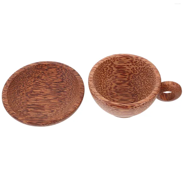 Set di stoviglie bere bicchieri in legno Mubi di latte per latte per latte da viaggio per esterni Accessorio da cucina con manico Acqua multifunzionale