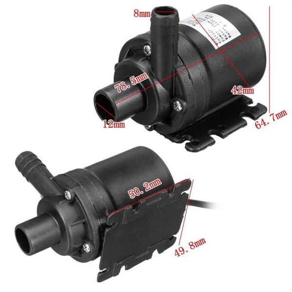 Parçalar 5m Submersible Su Dolaşım Pompası Güneş Isıtıcı Büyük Fırçasız Motor 800L H Asansör 12V 24V209M