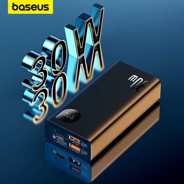 Банки питания сотового телефона Baseus 30W Mini Power Bank 10000MAH PD Быстрая зарядка PowerBank Portable Battery Charger для iPhone 14 13 Pro Max iPad Pro L230731