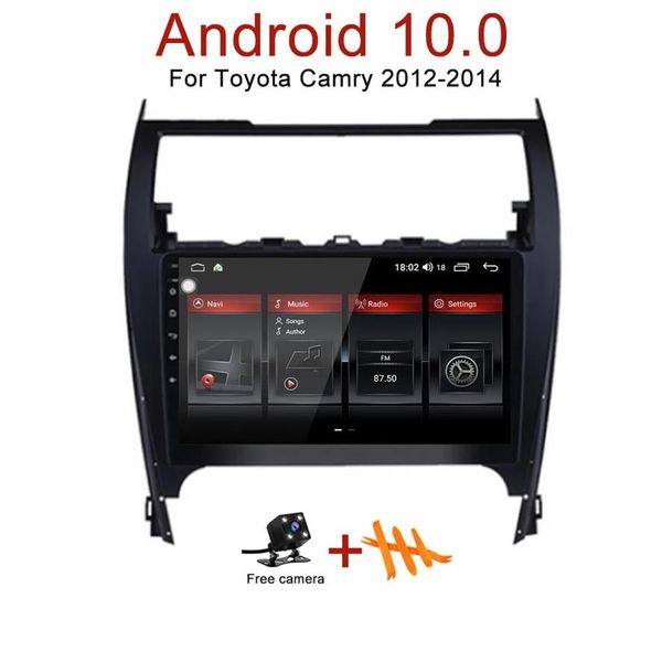 Toyota Camry için 10 1 inç dokunmatik ekran Android Araba Video Radyo 2012-2014 ABD GPS Navigasyon Stereo278b