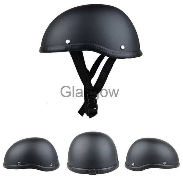 Caschi moto Casco moto per Harley Casco mezza faccia vintage per Mtb Bike Cruiser Scooter Caschi nero opaco Accessori Casco Moto x0731