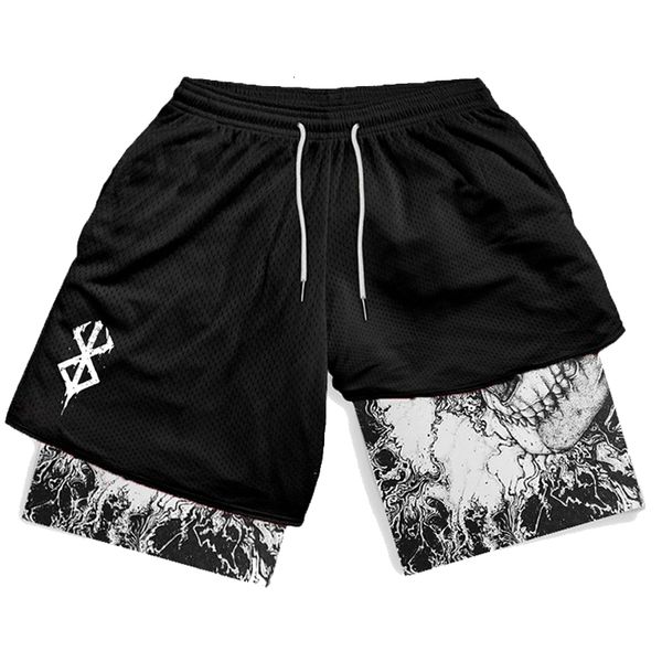 Herren Shorts Y2K Summer Men Streetwear Anime High Taille Übergroße atmungsaktive Fitnessstudio Kurzhose Training Fitness Training Track Kleidung 230731