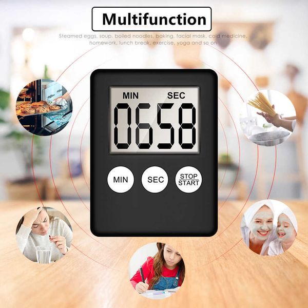 Timer LED-Küchentimer Magnetischer Countdown Stoppuhr Kochen Lerntimer Elektronischer Timer Kleiner Wecker