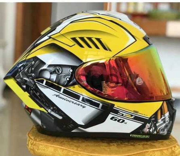 Motorradhelme X14 Helm XFourteen R1 Commemorative Edition Gelber Helm Integral-Rennmotorradhelm L23124