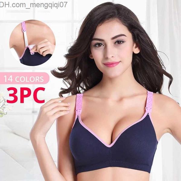 Íntimo para Maternidade Íntimo para Maternidade 3 Pçs Sutiãs de Enfermagem para Maternidade Amamentação Mulheres Grávidas Algodão Roupa Interior para Dormir Sutiã Gravidez Z230802