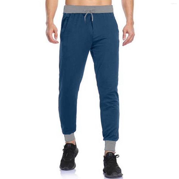 Pantaloni da uomo Pantaloni da uomo elasticizzati con coulisse in vita con doppie tasche Autunno Primavera Abbigliamento sportivo sottile Pantaloni da uomo Abbigliamento streetwear