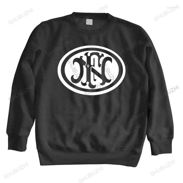 Felpe con cappuccio da uomo Fashion FN Firearms Logo S-2XL Maniche lunghe in cotone Nero Felpa di alta qualità Stampa personalizzata Casual O-Collo Top Euro Taglia