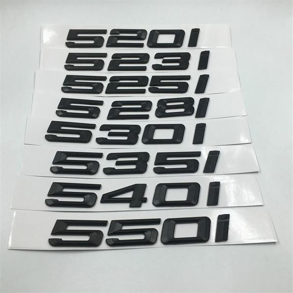 ABS 520i 523i 525i 528i 530i 535i 540i 550i bagagliaio posteriore emblemi distintivo lettere nere per BMW serie 5 E60 E61 F11 Emblem2814