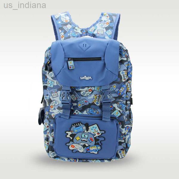 Mochilas escolares Austrália Smiggle Original Venda imperdível Bolsa de livro extra grande de alta qualidade Azul Cool Play Bolsa para meninos 18 polegadas Z230801