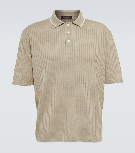 Männer Polo Designer Shirts Sommer Loro Piana Leinen Polos Shirt Casual Tops Kurzarm T-shirt