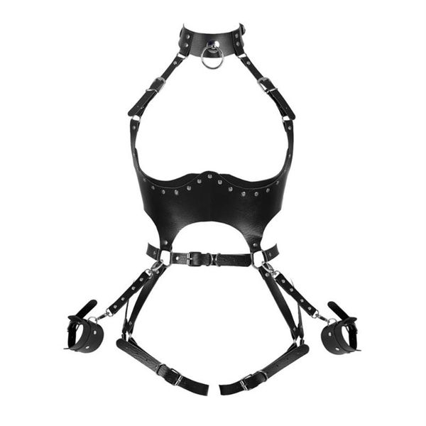 Bustiers Corsets Женщины корректируют кожаные наручники боди в бодибинке для тела ремень пояс танец танце