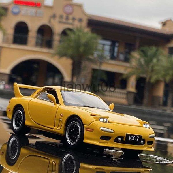 Diecast Model Cars 132 Mazda RX7 Сплав Спортивные автомобили Модель Diecasts игрушечные автомобили Metal Car Model Model Sound Light Collection Childrens Gift x0731