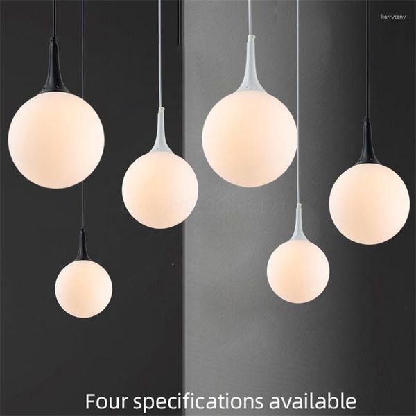 Lustres modernos gotas de água candelabro lâmpada bola de vidro branco loft led para sala de estar decoração de casa luminárias de chifre preto