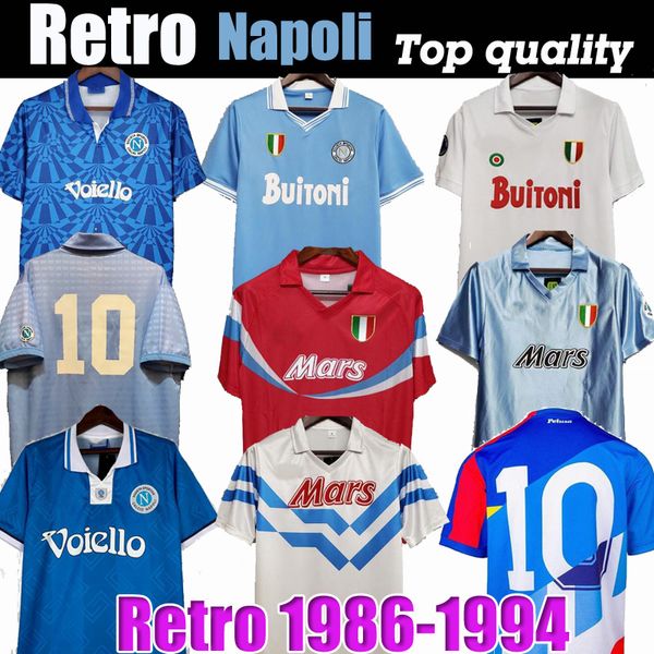 1987 1988 Napoli Retro Soccer Jerseys 87 88 Coppa Italia SSC Naples Maradona 10 Винтажные наборы Calcio Napoli Классические винтажные неаполитанские плыги