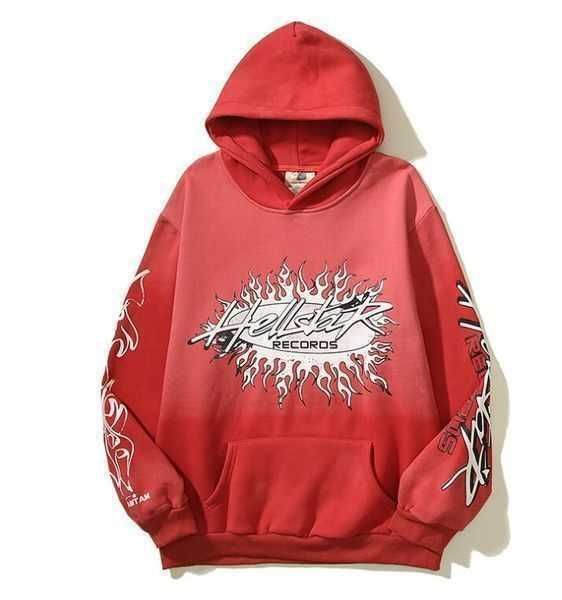 Hellstar Hoodies Felpe da uomo in pile High Street Y2K Grafica con cappuccio Harajuku Stranger Things Overtize perde caloroso Pullover caloroso hip hop Hoody rxfi