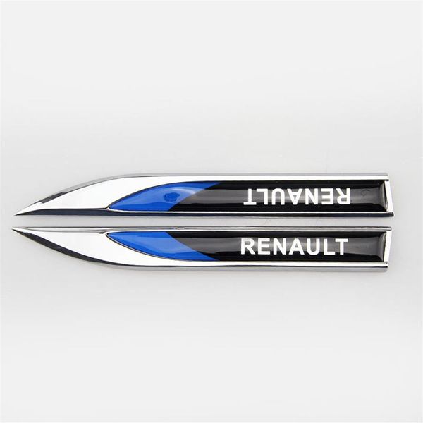 Pegatinas Accesorios para el exterior del automóvil Automóviles RENAULT personalidad hoja modificada etiqueta lateral de metal decoración Aleación de estaño Fender Mark230c