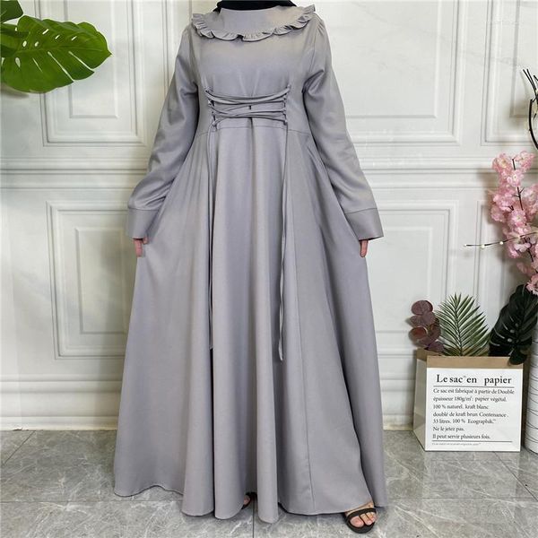 Roupas étnicas que vendem vestidos longos para mulheres muçulmanas abaya mulher dubai luxo boneca gola bolso islâmica peru vestido femme