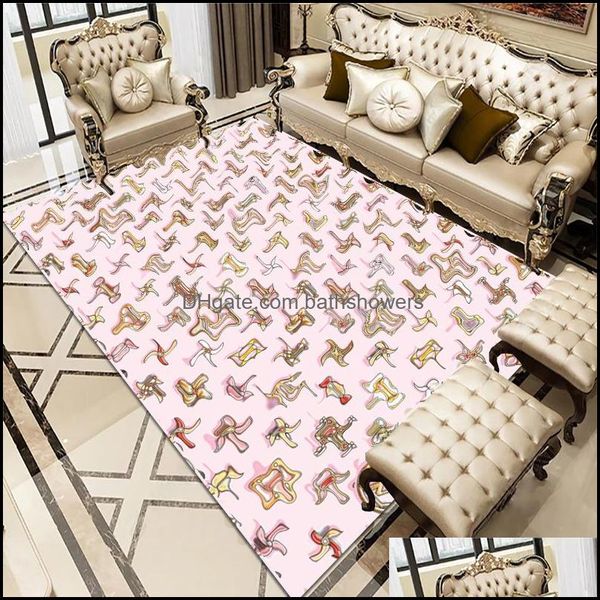 Teppiche Teppich im europäischen und amerikanischen Stil mit Blumenmuster, für Wohnzimmer, Wohnzimmer, Schlafzimmer, rutschfest, Marineblau, Rot, Blau, Tropfenlieferung, DHCXP