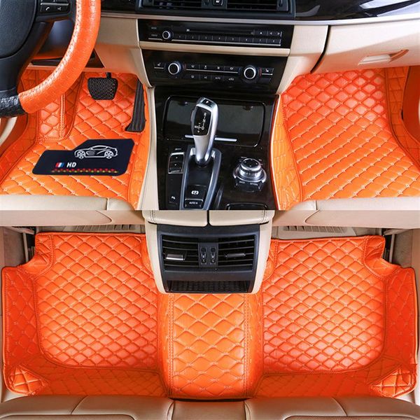 Maßgeschneiderte Auto-Fußmatten, spezielles wasserdichtes PU-Leder, umweltfreundliches Material für viele Automodelle und -marken, 3-teiliges komplettes Set Ma274R