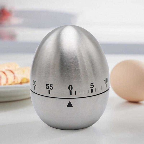 Timer Eieruhr aus Edelstahl, mechanisch, Eeminder Countdown, Küchenhelfer, Eieruhr, Timer, Alarm für Küche und Kochen, Lernen