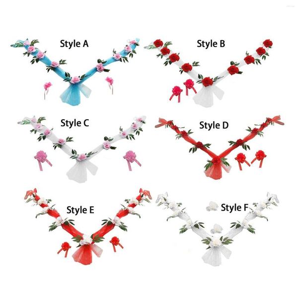 Dekoratif çiçekler düğün araba ön çiçek dekorasyon Yapay çelenk parti tatil aksesuarları simülasyon gül