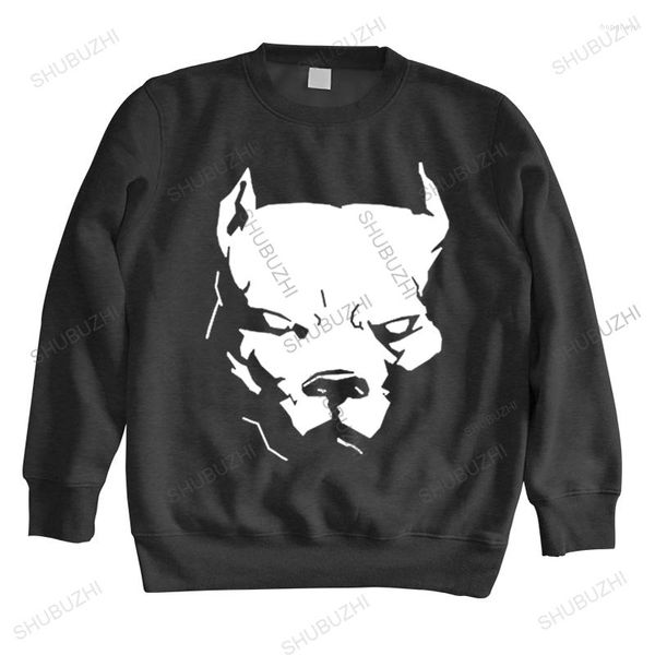 Herren Hoodies Mode Hoodie PITBULL American Pit Bull Spiked Hundehalsband Herren Streetwear Hoody Größe Männer Langarm Druck Baumwolle