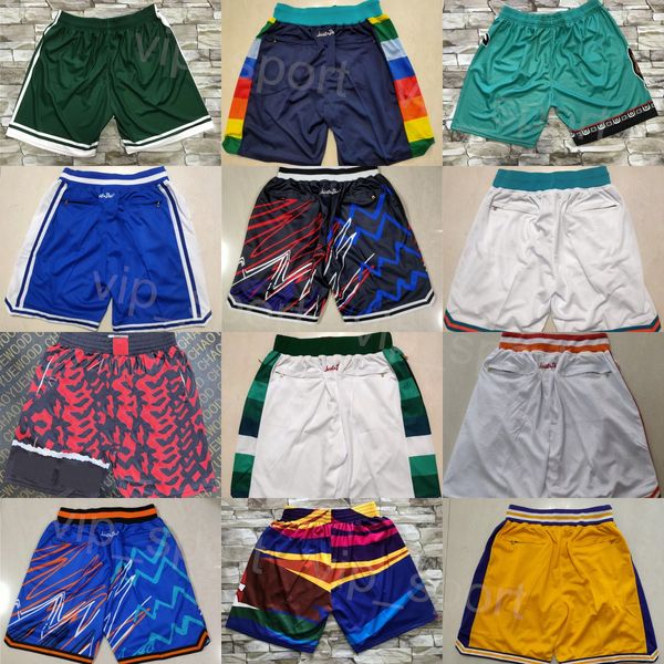 Pantaloncini sportivi da basket corti da uomo Pantaloncini con coulisse JustDon Pantaloni della tuta Wear HipPop Just Don Pant Zipper Fly Stitched Team Elastic Waist Cedi Osman Jakob Poeltl Running