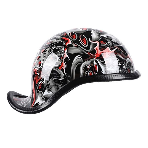 Yeni Motosiklet Kaskı Açık Yüz Retro Yarı Motosiklet Protection Racing of Road Casco Moto Capac Hzzyeyo H-998258M