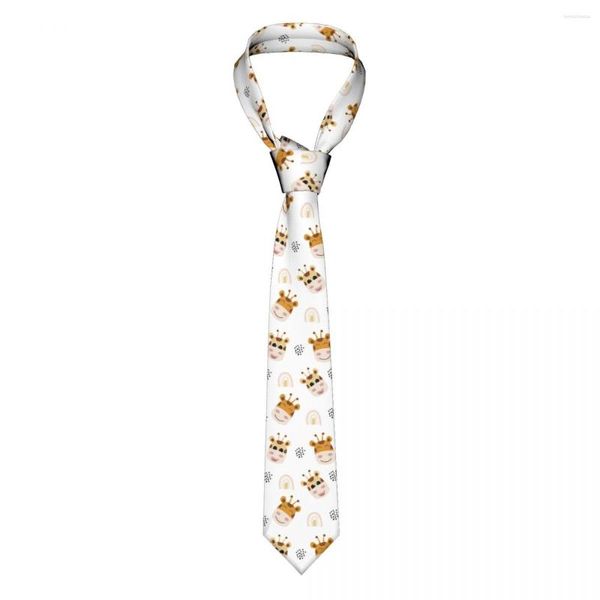 Papillon Simpatiche cravatte a giraffa Cravatta unisex in poliestere di seta larga 8 cm per accessori da uomo Cravatta da festa