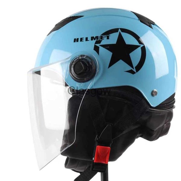 Capacetes de motocicleta 1 PC Motor Elétrico Carro Capacete Scooter Bicicleta Face Aberta Metade Boné de Beisebol AntiUV Segurança Hard Hat Bicicleta Capacete X0731