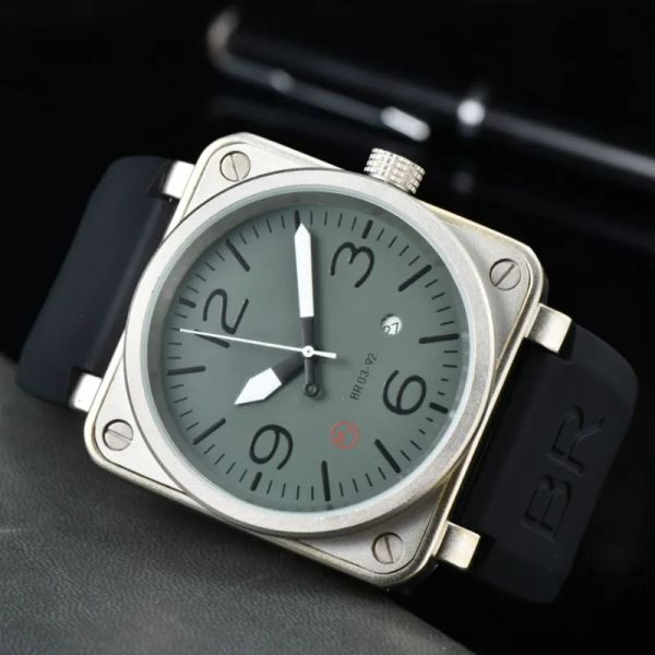 AAA Tops Model Sport Pulseira de Relógio de Borracha Maquinário Bell Relógio Multifuncional de Luxo Negócios Relógio de Pulso Homem Ross 0399