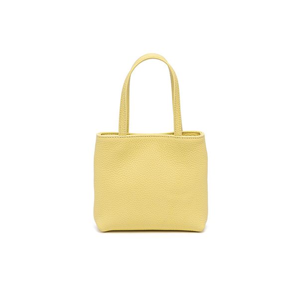 Mini bolsa Barbie Chic para mulheres – Couro premium de flor superior, bolsa quadrada pequena, bolsa com corrente de bolso, bolsa tiracolo luxuosa em couro macio amarelo