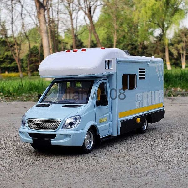 Diecast Model Cars 132 Scale Diecast Sprinter Luxury Motorhome Recreational RV Trailer Caravan Alloy Metal Car Model Kids Toys Vehicle Collection x0731