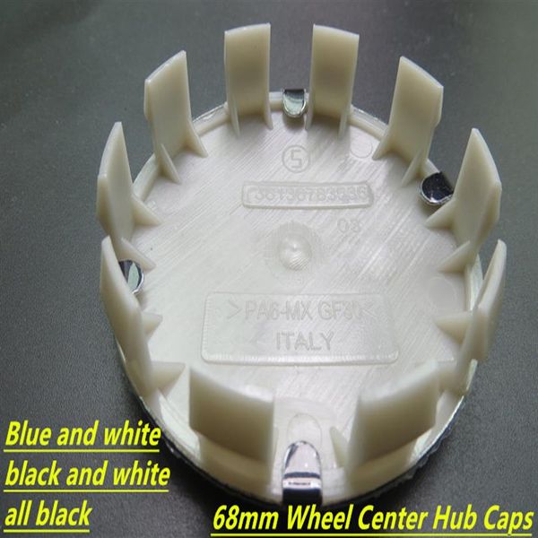 4 pezzi di alta qualità blu bianco nero bianco coprimozzo distintivo emblemi 68mm 10 clip per BMW serie 3 4 5 6 X E30 E45 Z4 318 DHL260c