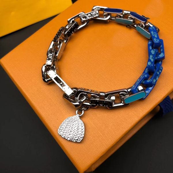 Moda bracciale cubano braccialetti di design gioielli di lusso gioielli alla moda gioielli caldi arancione nero argento oro braccialetto gioielli di moda per uomo donna regalo